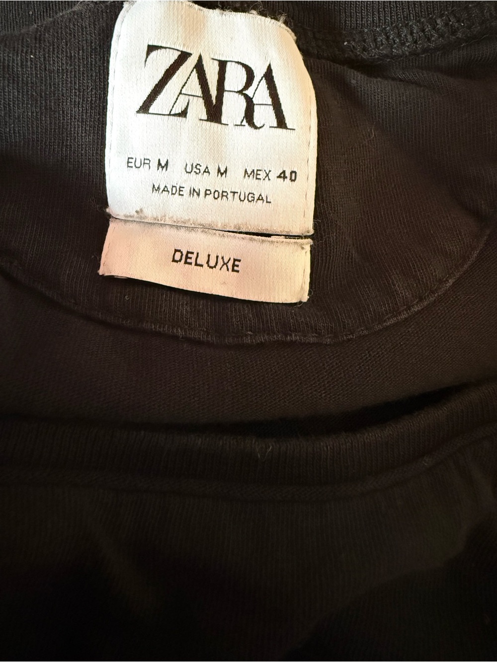 Zara Classic Black Crewneck Tee - Picture 2 of 2
